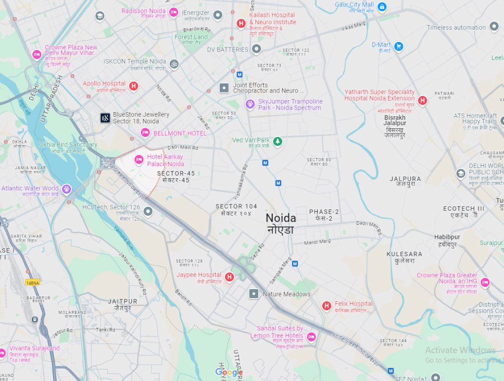 Golden Avenue NH-24 location map